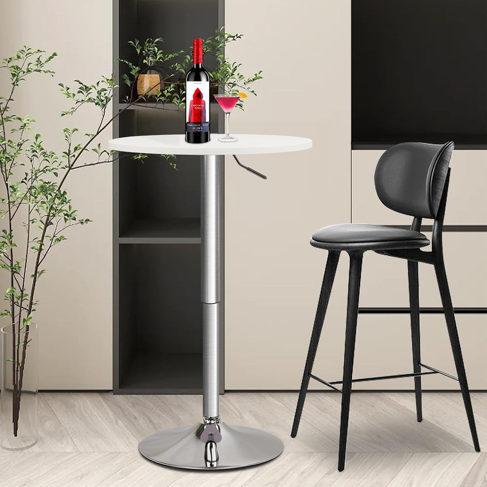 CLATINA Round Bar Table 10 Pack, Height Adjustable 26"-36" Bistro P...