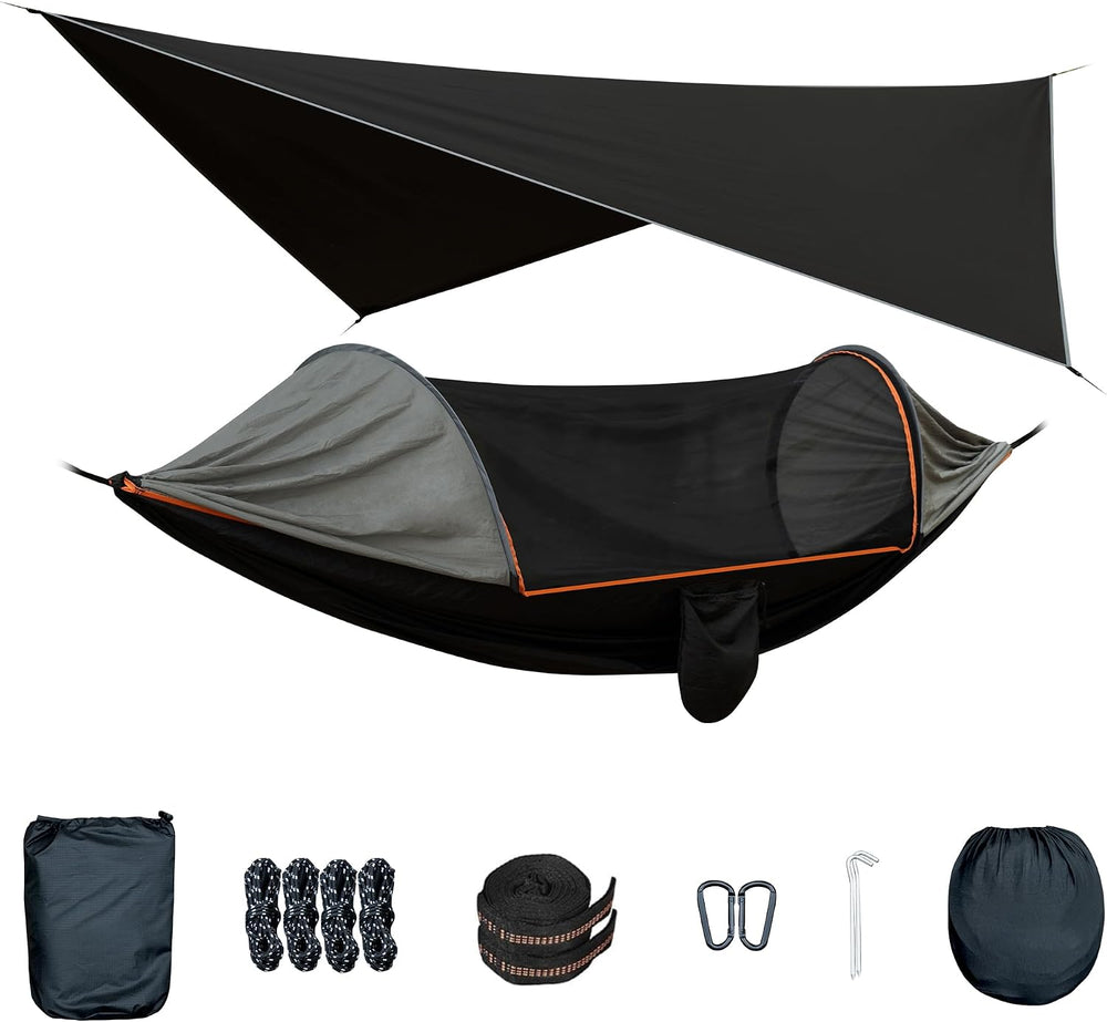 Camping Hammock with Mosquito Net and Rain Fly Tarp