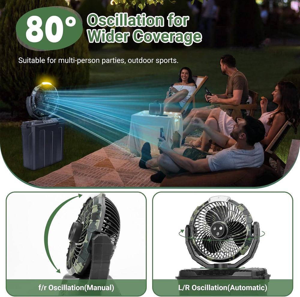 Portable Outdoor Misting Fan - Summer Must-Have 9L Water Tank 3 Levels Wind S...