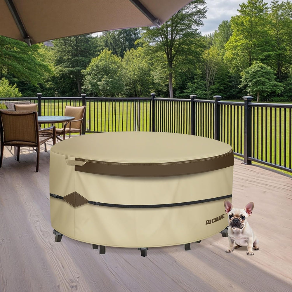 RICHIE Outdoor Patio Furniture Cover - Heavy Duty Waterproof 600D Tough Canva...