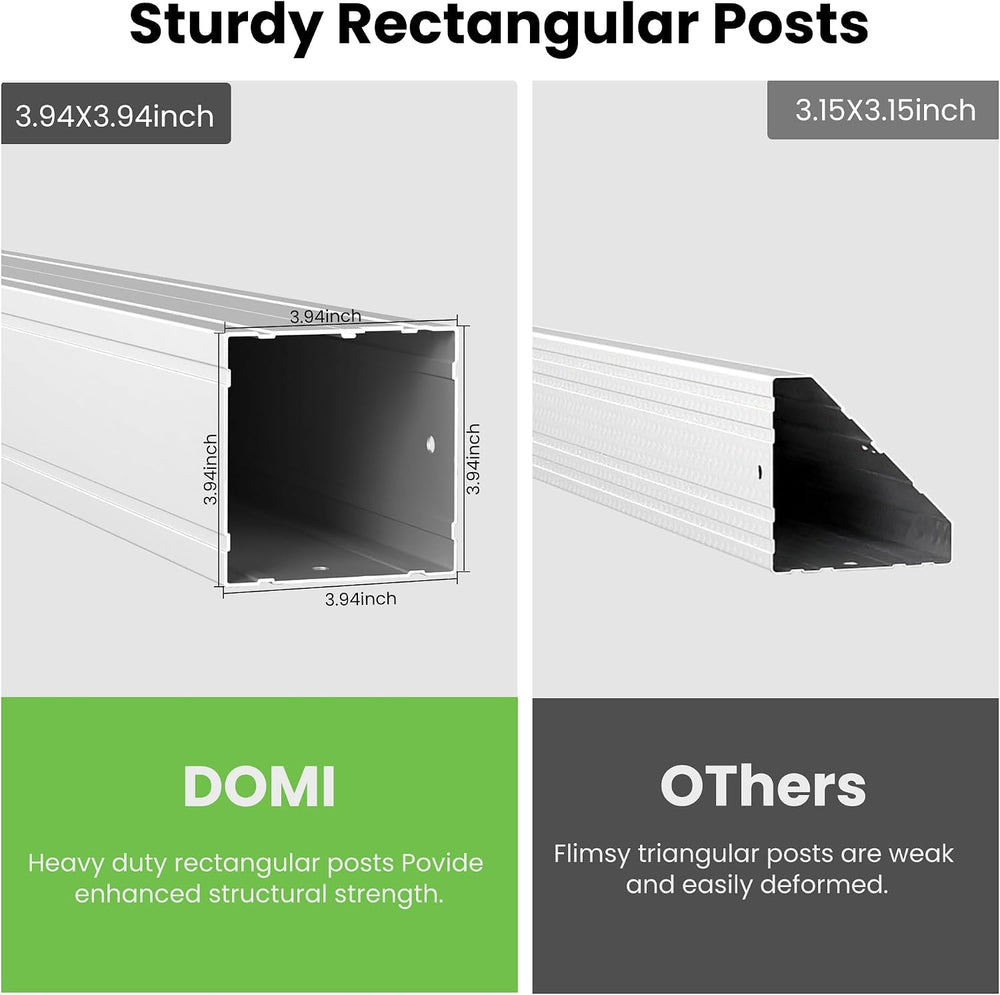 Domi Louvered Pergola 14x24, Outdoor Metal Pergola, Matte White
