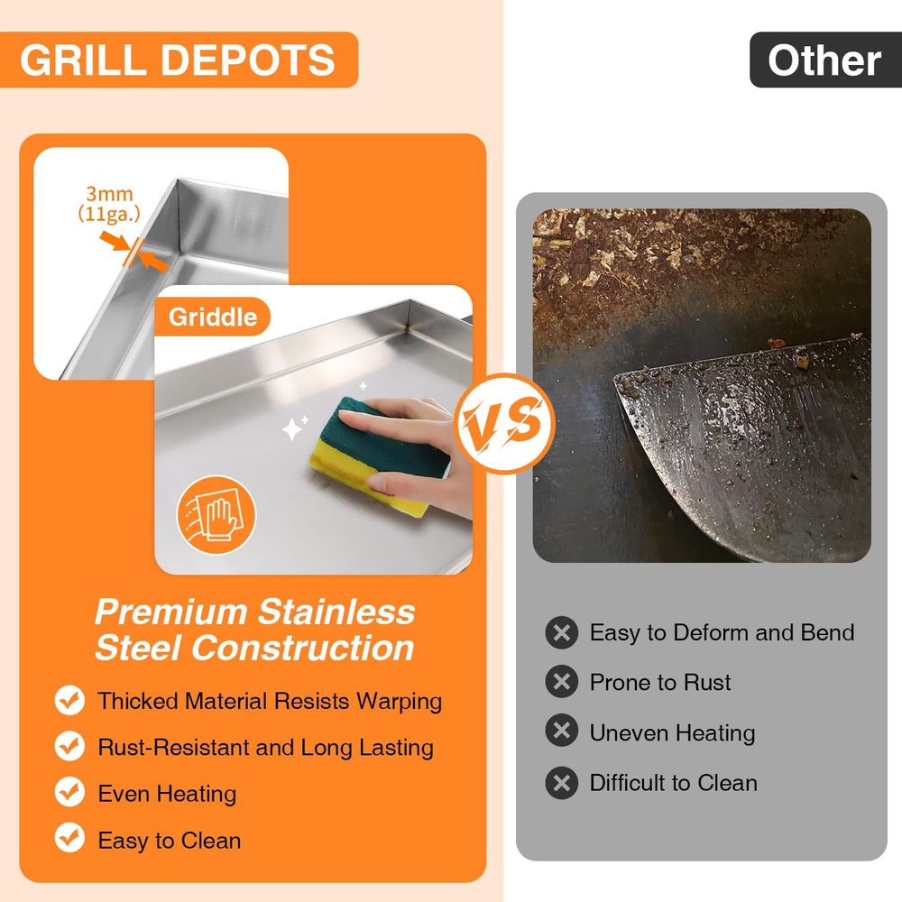 Propane Gas Griddle 4-Burner, Flat Top Grill Griddle, Outdoor Gas Stove with ...