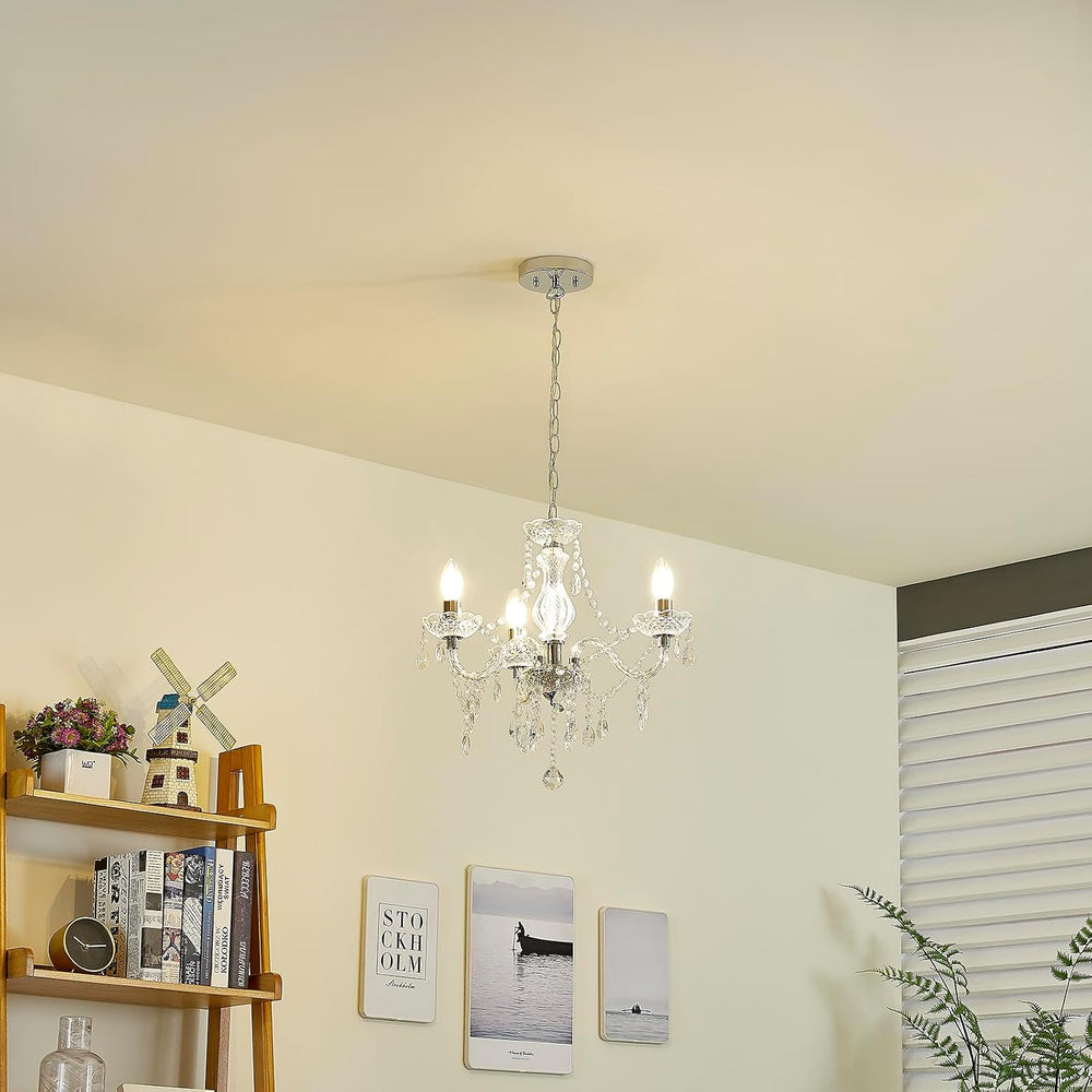 Luvkczc Chandeliers for Dining Room, 3-Light Acrylic Ceiling Light Adjustable...