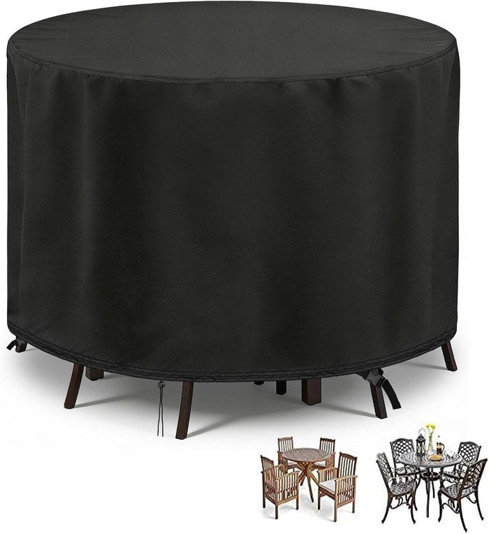 POMER Round Patio Furniture Set Cover,Outdoor Round Table Cover 42"D x 42"H