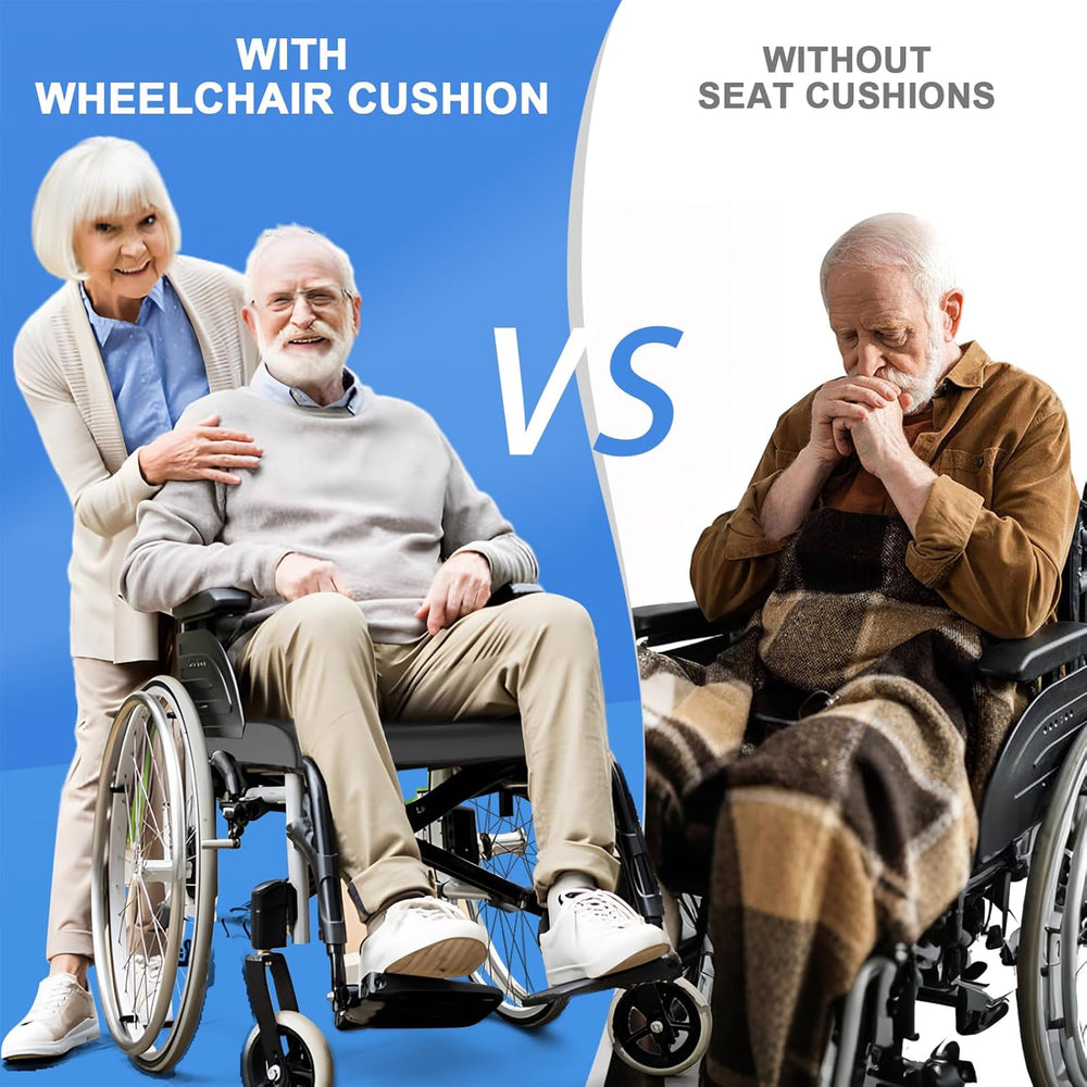 Wheelchair Cushions, 18''x16''x 3'' Gel Wheelchair Se...