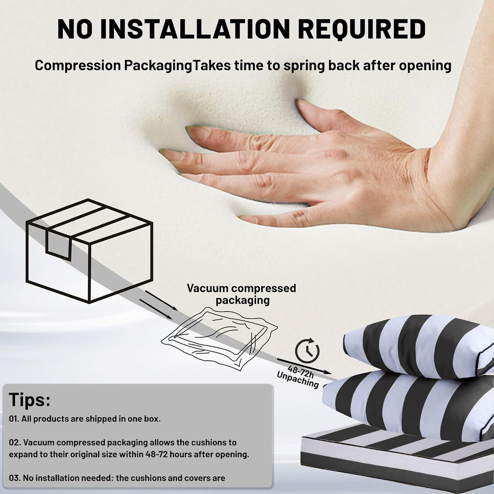 14 Piece Outdoor Sectional Cushions, Water-Resistant Outdoor Sofa Cushions Re...