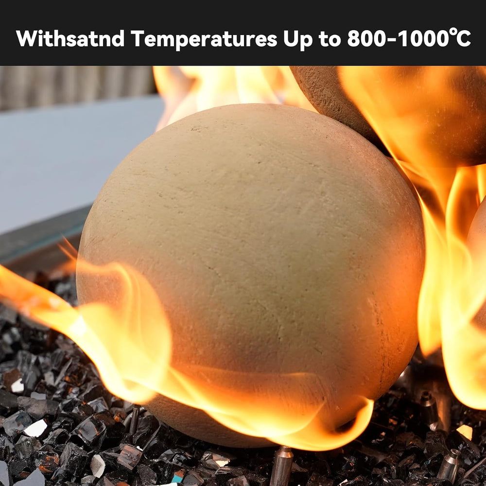 Skyflame 4-inch Ceramic Fireplace Balls, Fire Pit Firepalce Decorative