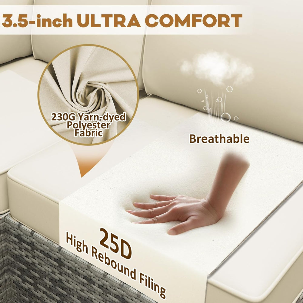 Outdoor Replacement Cushions for Patio Furniture,Water-Resistant Sofa Cushion...
