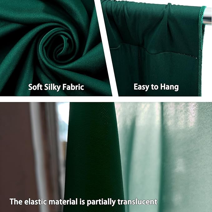 10 x 10 Feet Dark Green Backdrop Curtain for Partie, Background Curtains for ...
