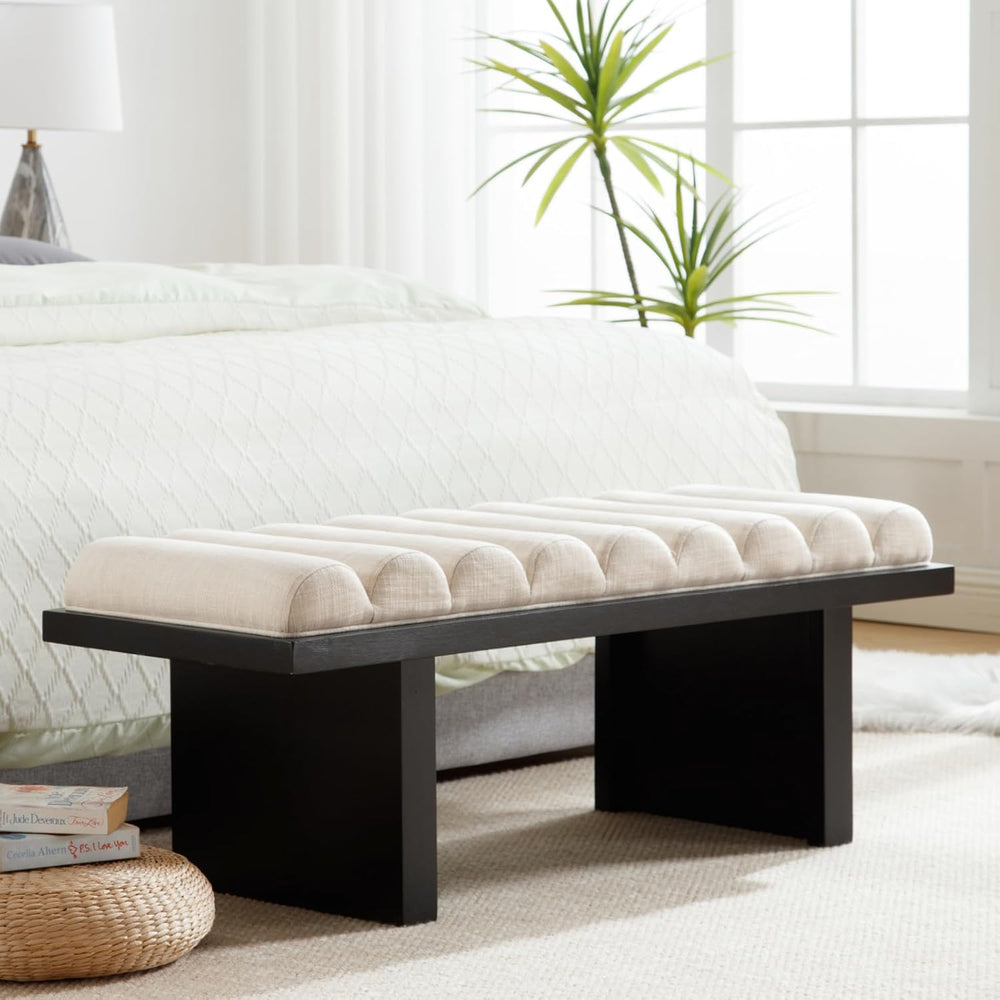 HEAH-YO Modern Bedroom Bench,47 Inches Upholstered Entryway Bench for Bedroom...