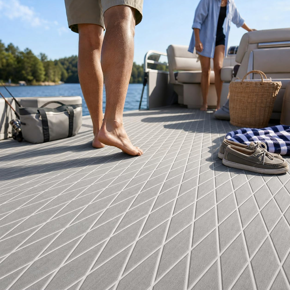 FOCEAN Boat Flooring EVA Foam Boat Decking Marine Mat Non-Slip Self-Adhesive ...