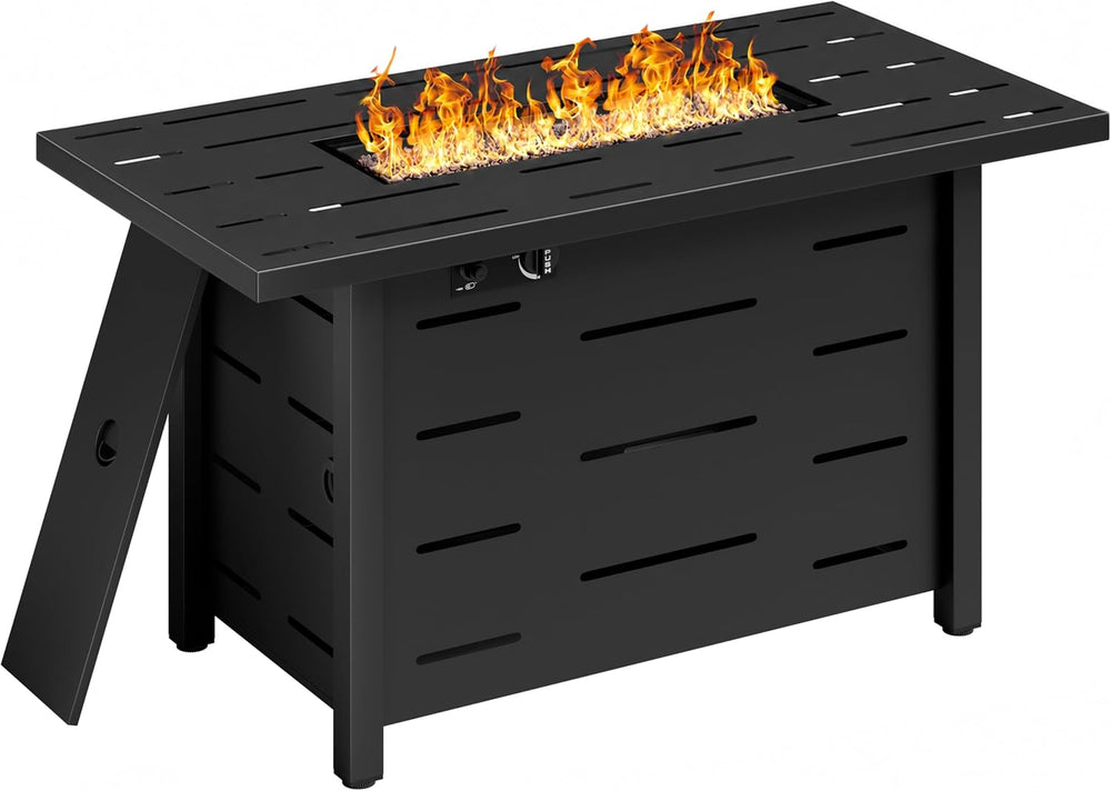 43 Inch Propane Fire Pit Table for Patio & Backyard, 50,000 BTU Steel Gas...
