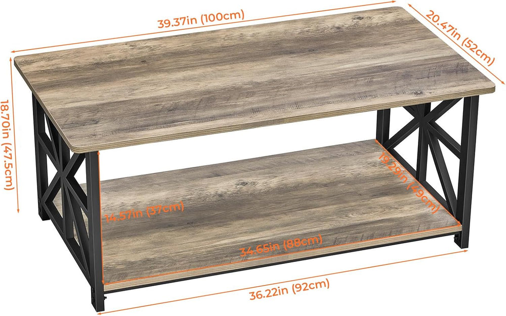GreenForest Round Corners Coffee Table for Living Room