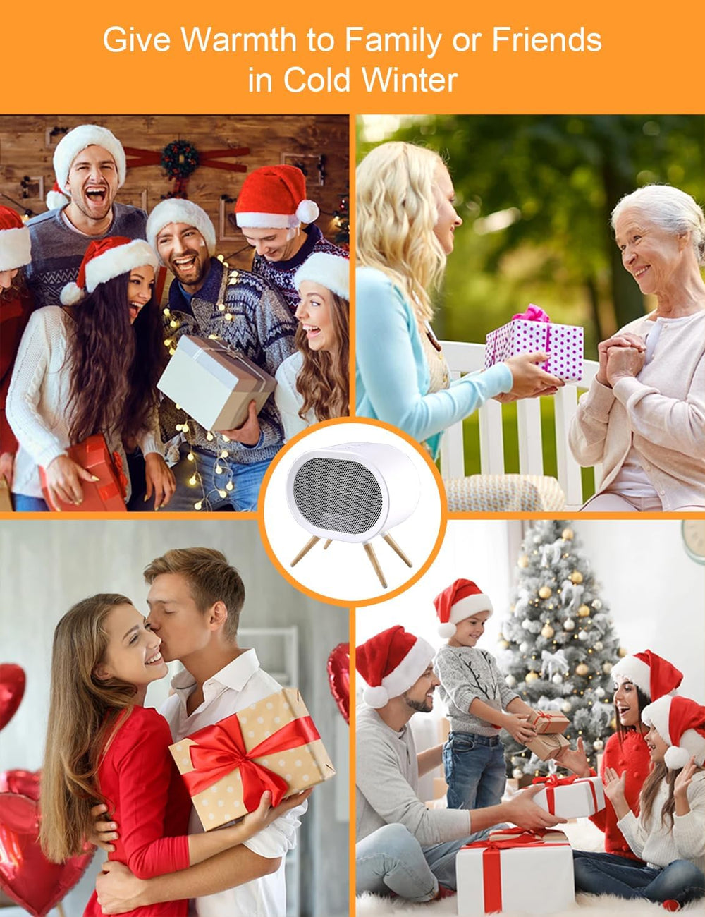 Cute Space Heater, 1000W Portable Space Heaters for Indoor Use