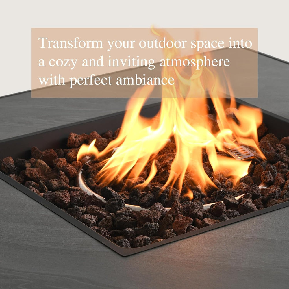 36" Outdoor Fire Table with Sintered Stone top 50,000 BTU, 2 in 1