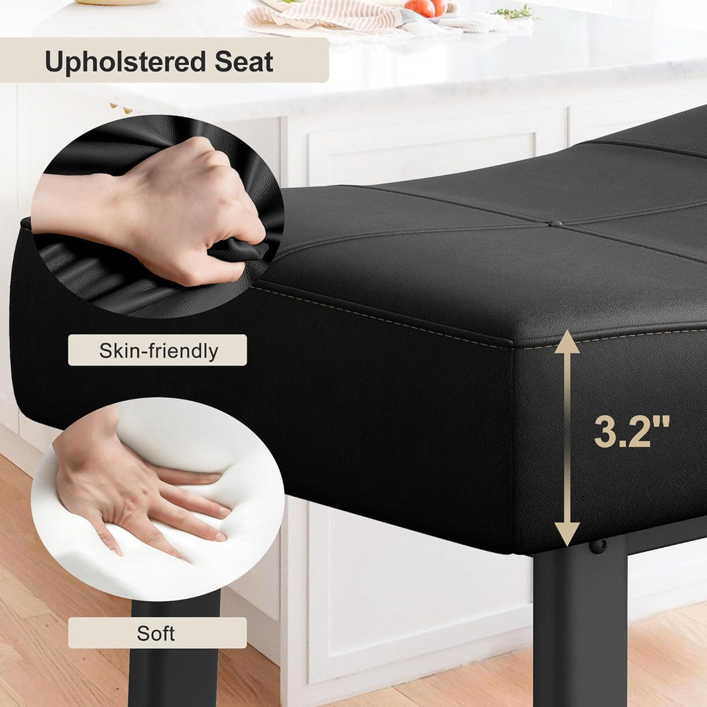 GAOMON Bar Stools Set of 2, 24" Counter Height Upholstered Padded Barstools