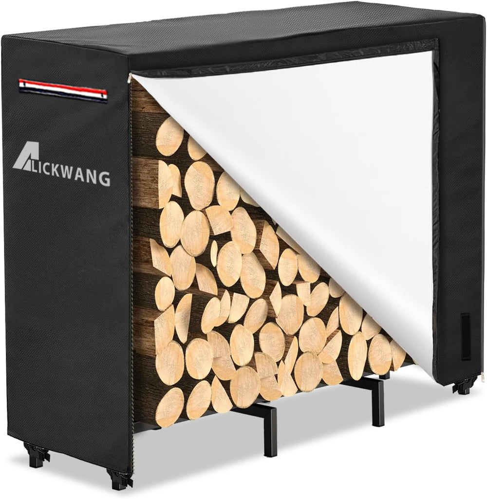 5ft Firewood Rack Cover,Heavy Duty 600D Waterproof Outdoor Firewood Storage R...