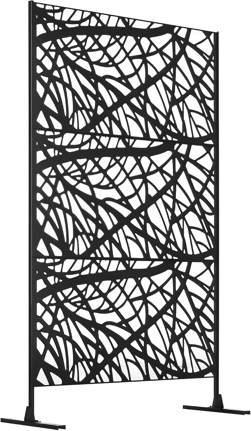 Outsunny Decorative Outdoor Privacy Screen See-Through Fence Panel 6.5FT