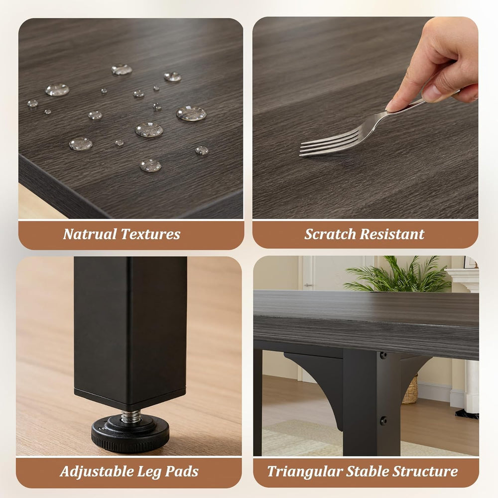 HUAHUU 5-Piece Dining Table Set for 4, Extendable Kitchen Table Set with 4 Up...