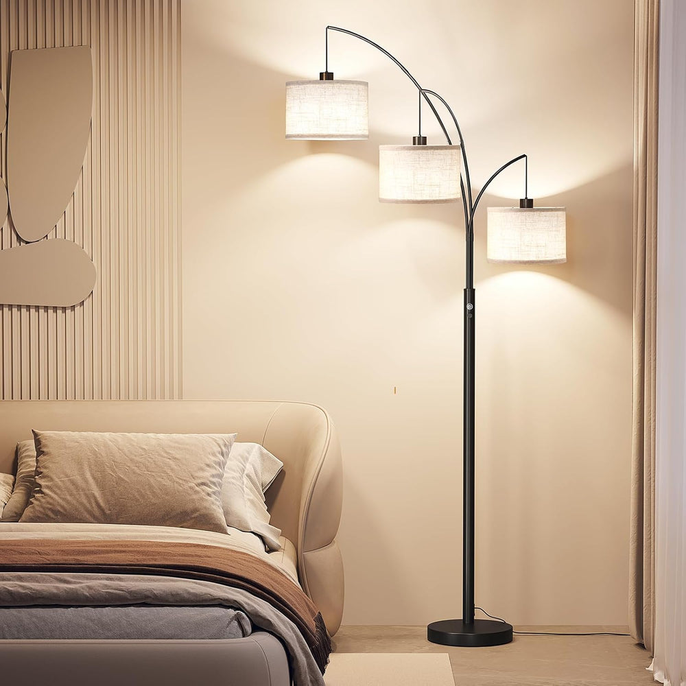 SUNMORY 3 Lights Floor Lamp for Living Room, 78" Tall Standing Lamp with...