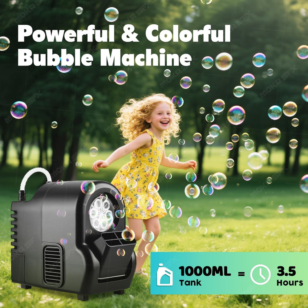 Moka Intelligent Fuel-efficient Bubble Machine with Remote Control & Batt...