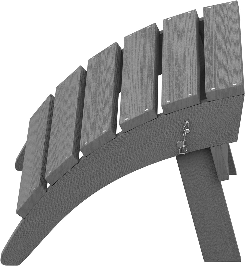 SERWALL Folding Adirondack Ottoman for Adirondack Chair, No-Assembly Weather ...