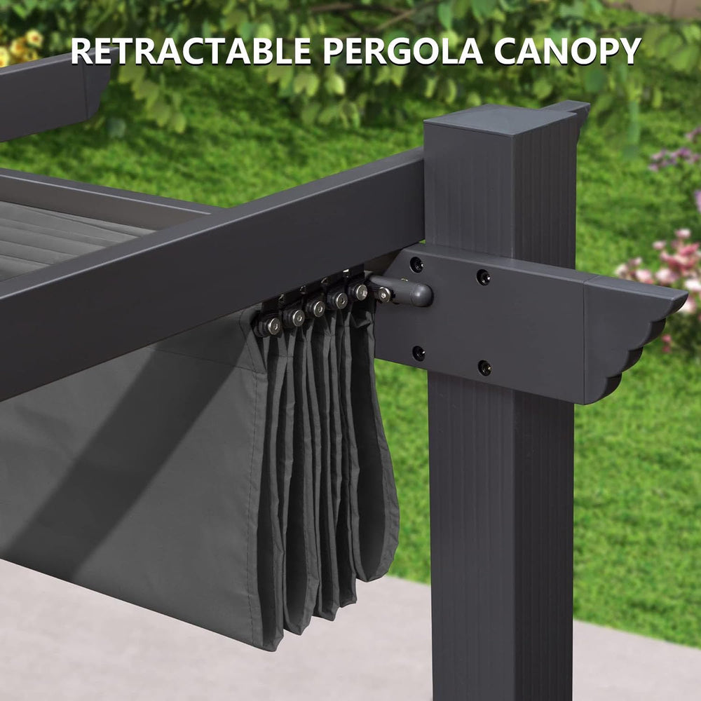 Pergola Shade Cover Replacement Canopy Top Compatible with 10 X 10 ft 6-Bar P...