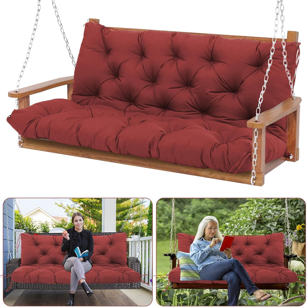Durable Extra 5" Thick Waterproof Porch Swing Cushions Outdoor 60 inch F...