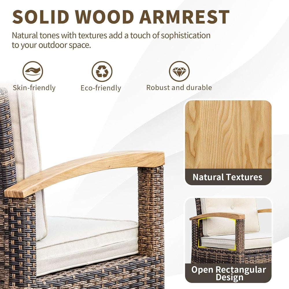 MEISSALIVVE 7 Pieces Patio Furniture Sets, PE Wicker Outdoor Conversation Set...