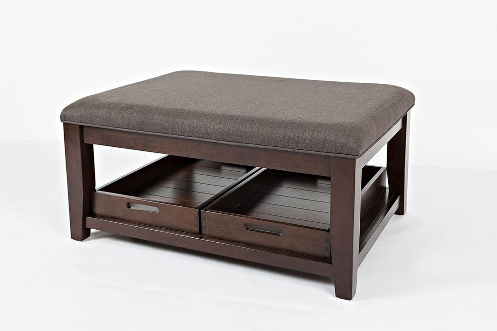 Jofran Upholstered Ottoman Coffee Table, Contemporary Accent Table for Living...