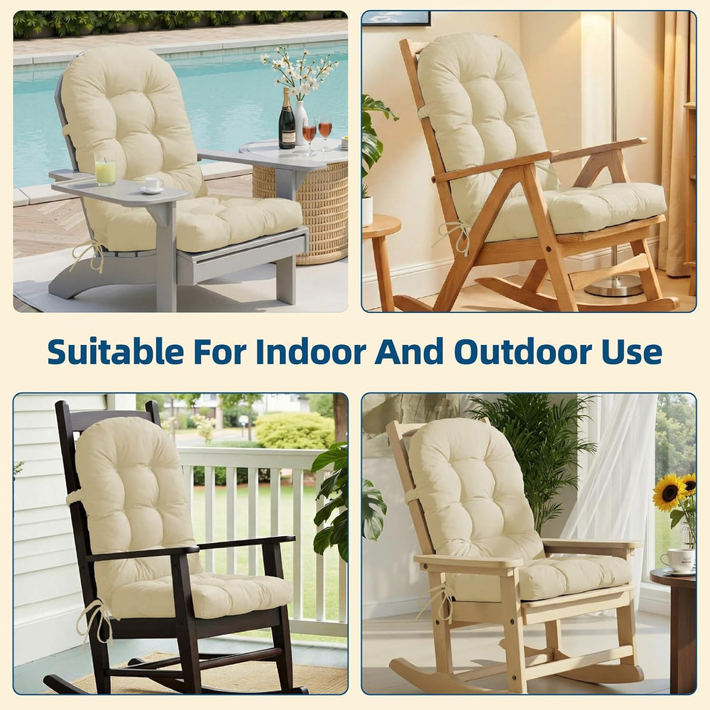 Adirondack Chair Cushion 44"x19"x4", High Back Rocking Chair C...
