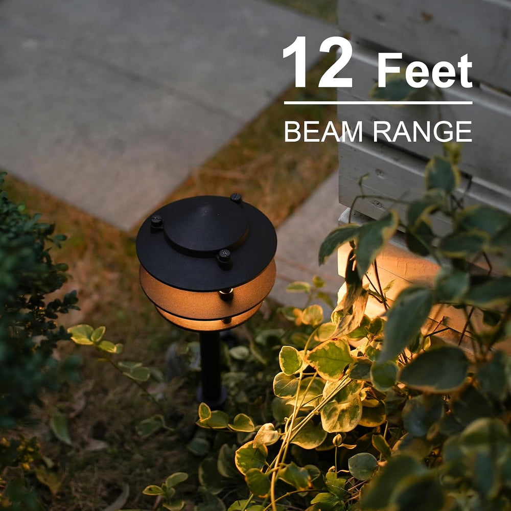 GOODSMANN Landscape Lighting 4PK Pathway Lights Low Voltage 2.2 Watt LED 12V ...