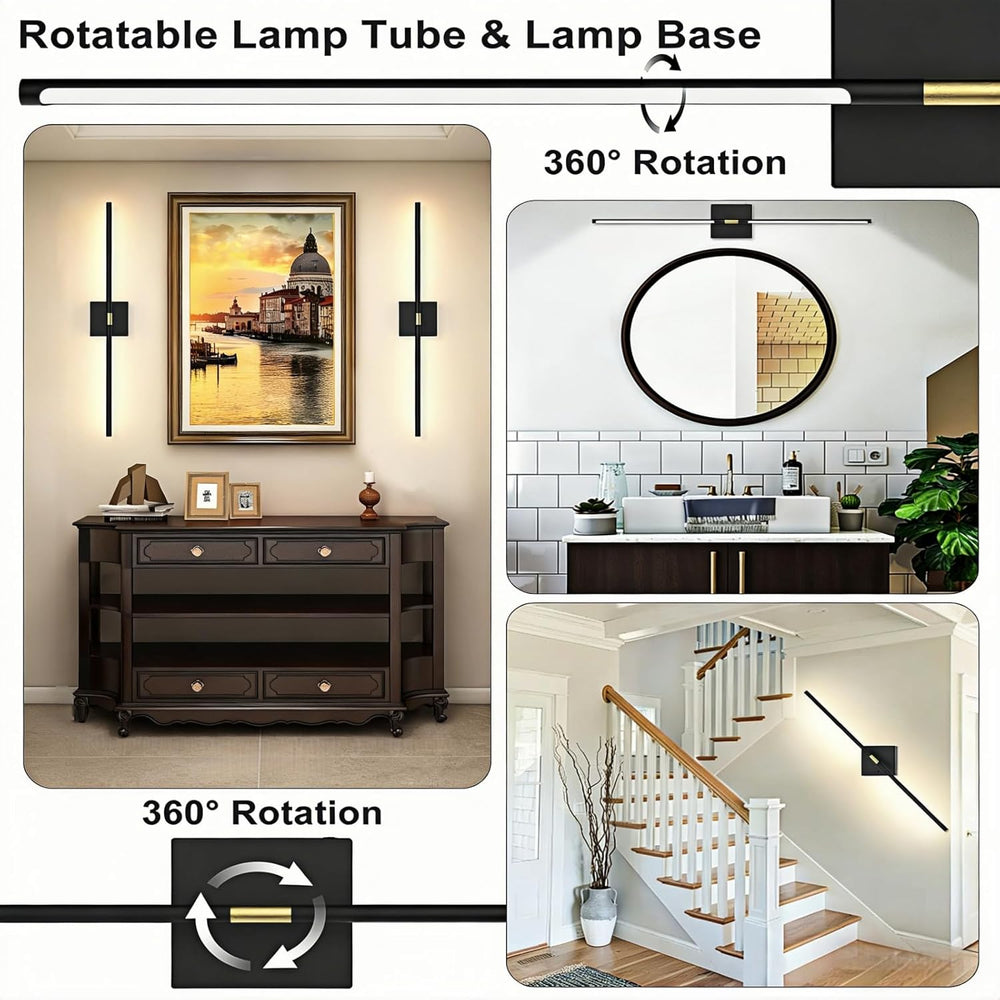 iThird Battery Operated Wall Sconces Set of 2: 10000mAh Rechargeable Wireless...