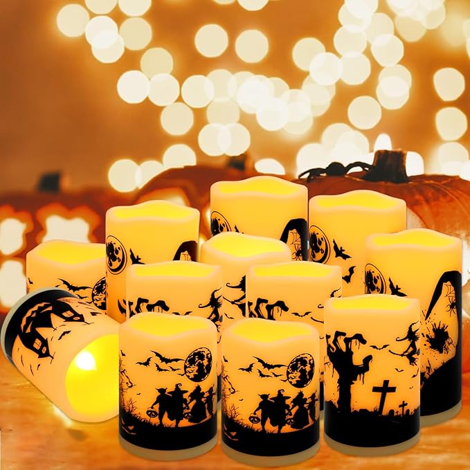 12-Pack Waterproof -Flameless Led Candles，Remote Control and Timer Functions ...