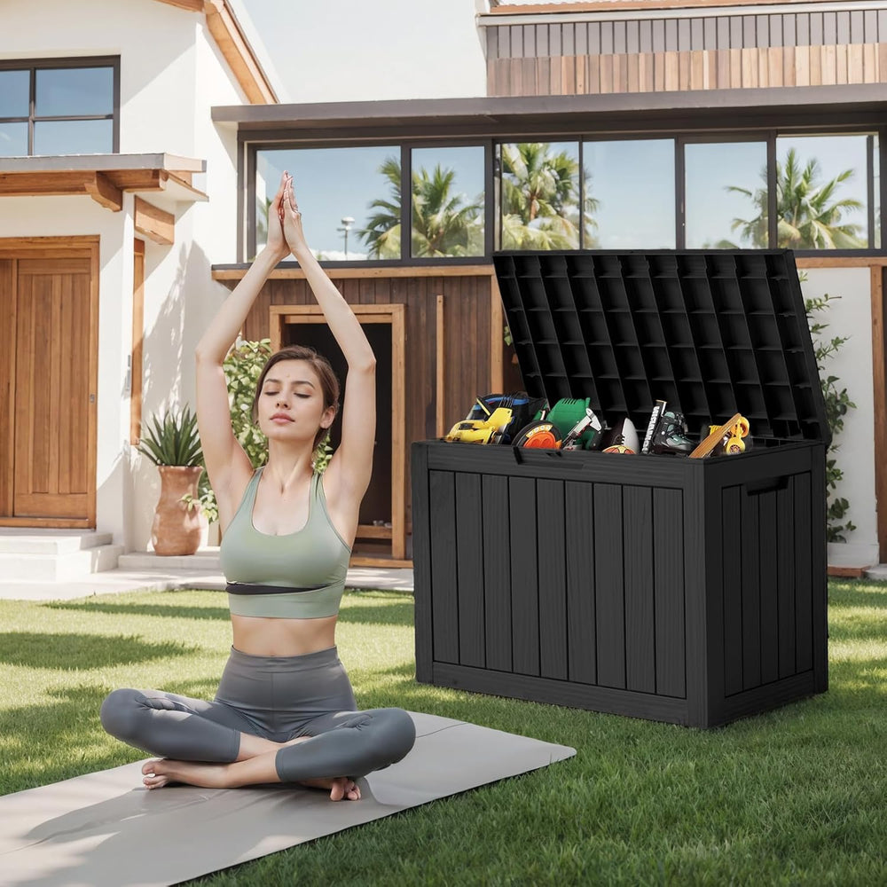 DRATO 45 Gallon Deck Box, Outdoor Storage Box for Patio Furniture, Patio Cush...