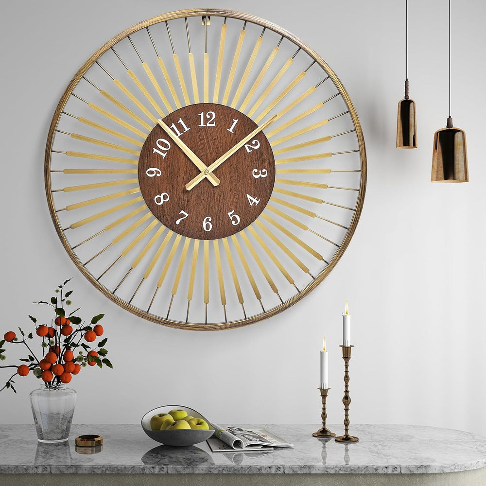 24 Inch Mid-Century Modern Wall Clock