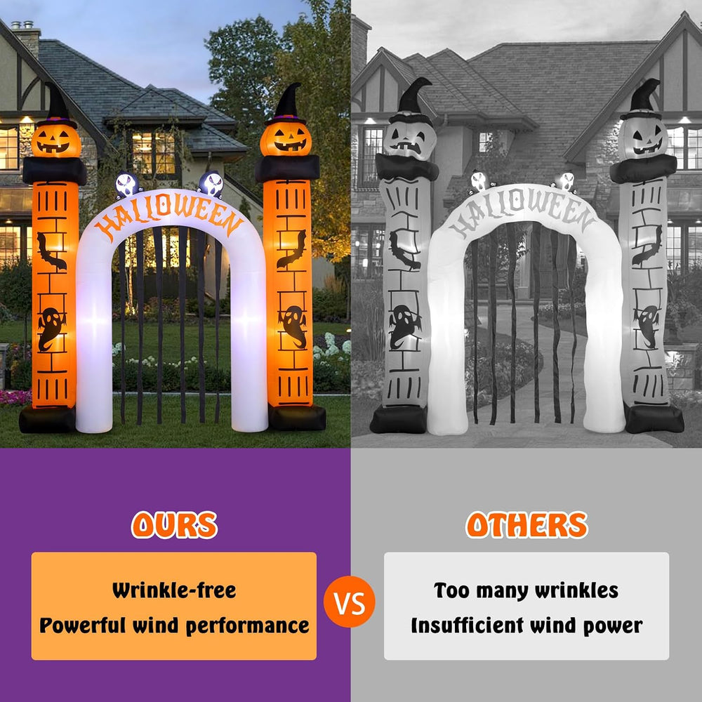 11FT Giant Halloween Inflatable, Giant Halloween Inflatables Archway, Outdoor...