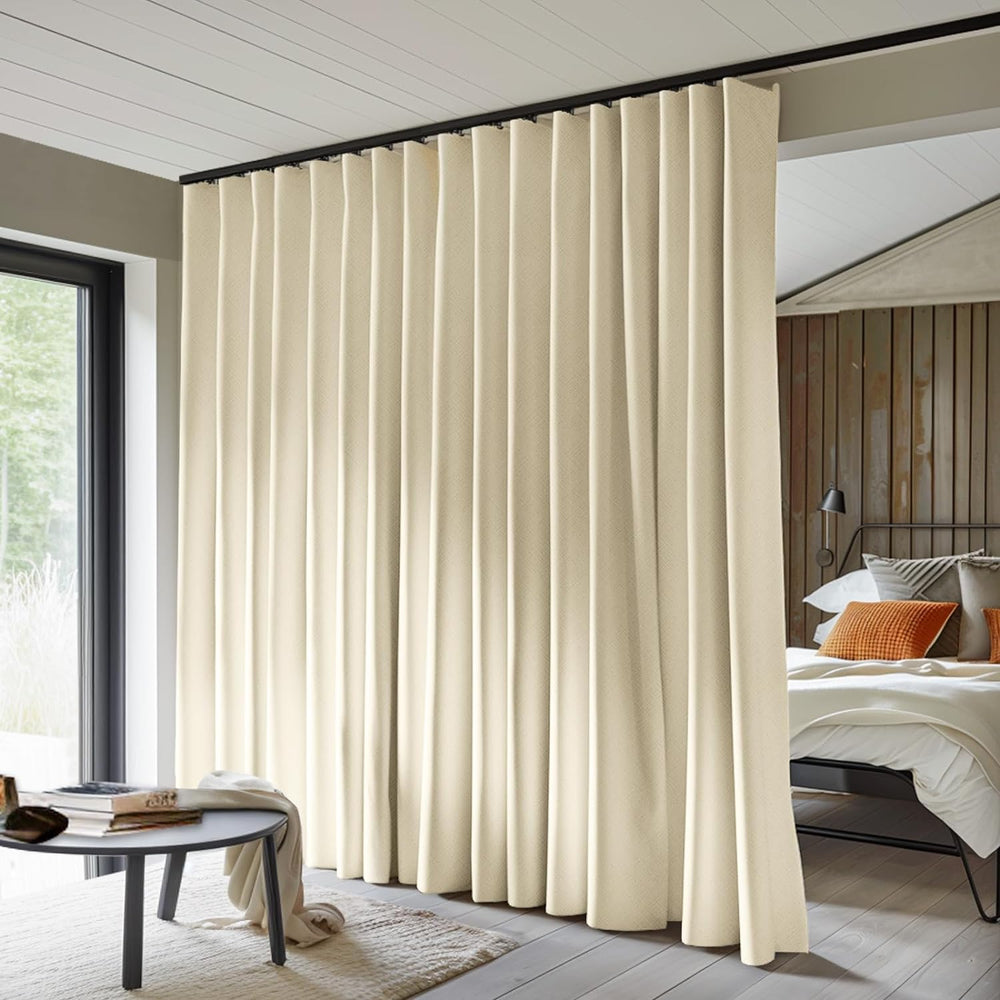 MaKefeile Room Divider Curtains Total Blackout Privacy Curtain Panel Room The...