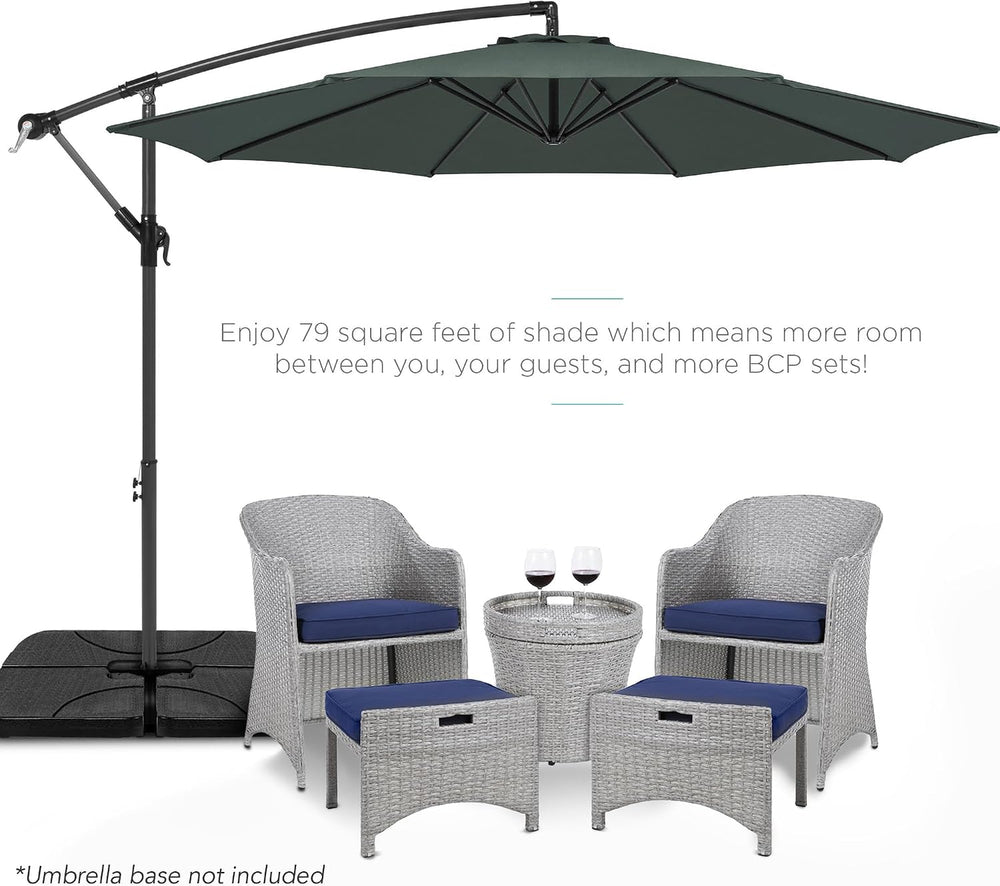 Best Choice Products 10ft Offset Cantilever Hanging Market Patio Umbrella, 8 ...