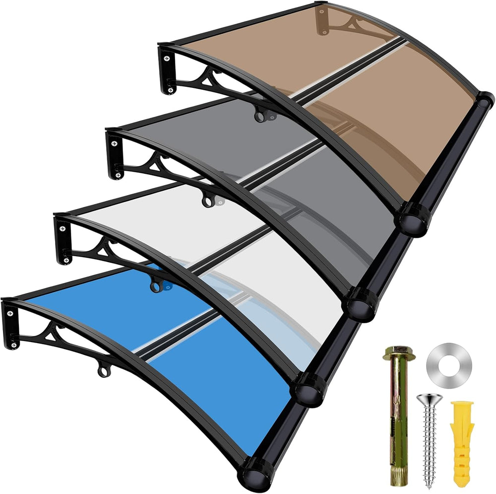 Window Awning & Door Canopy with Built-in Drainage System. UV, Rain &...