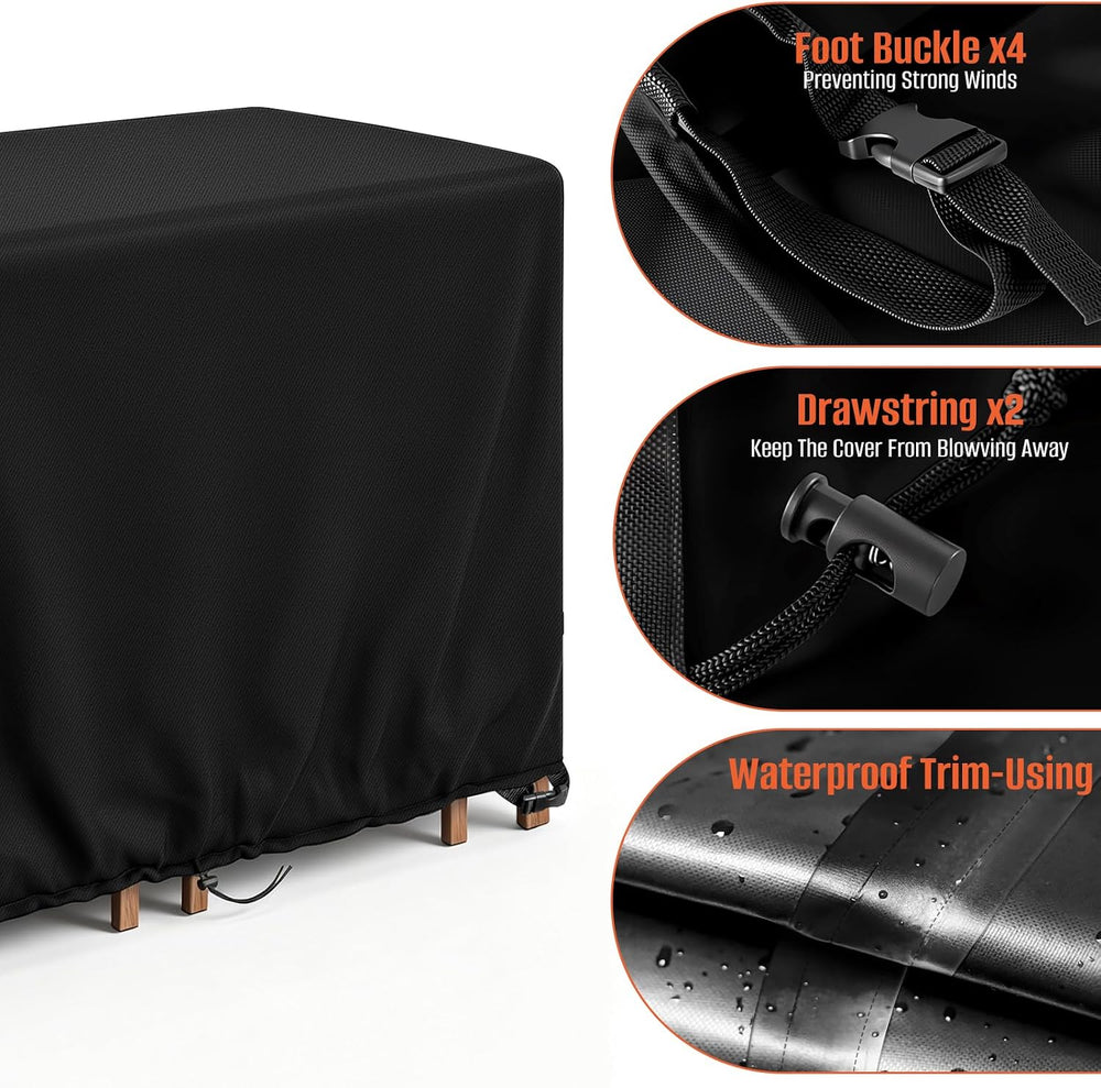 Patio Swivel Bar Set Covers for Bistro Sets 3 Piece Table and Chairs