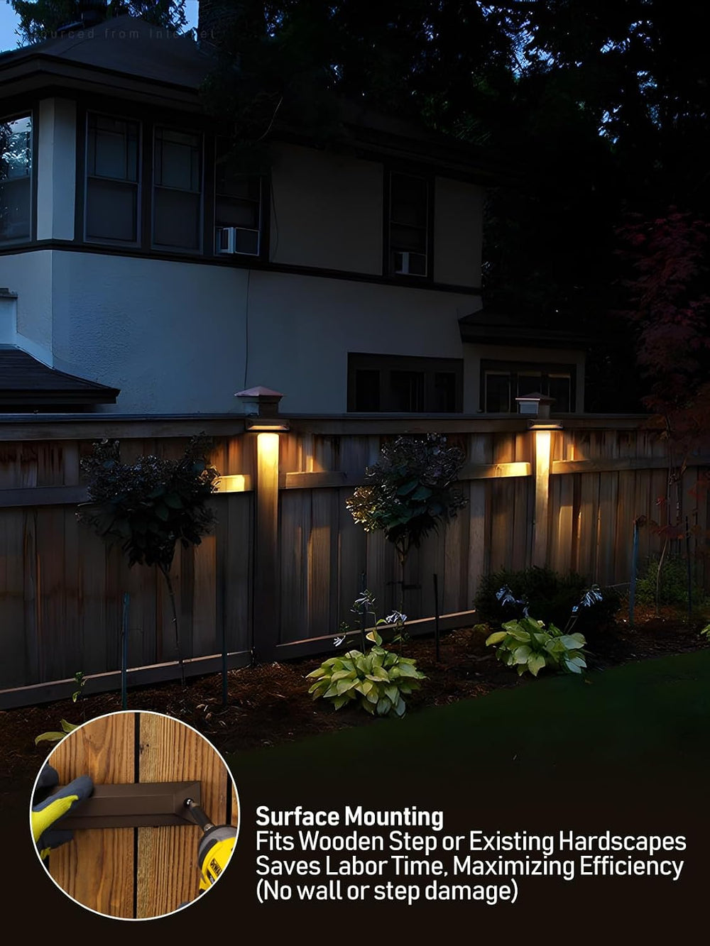 LEONLITE 6-Pack 8 Inch 5CCT Low Voltage LED Step Lights Outdoor