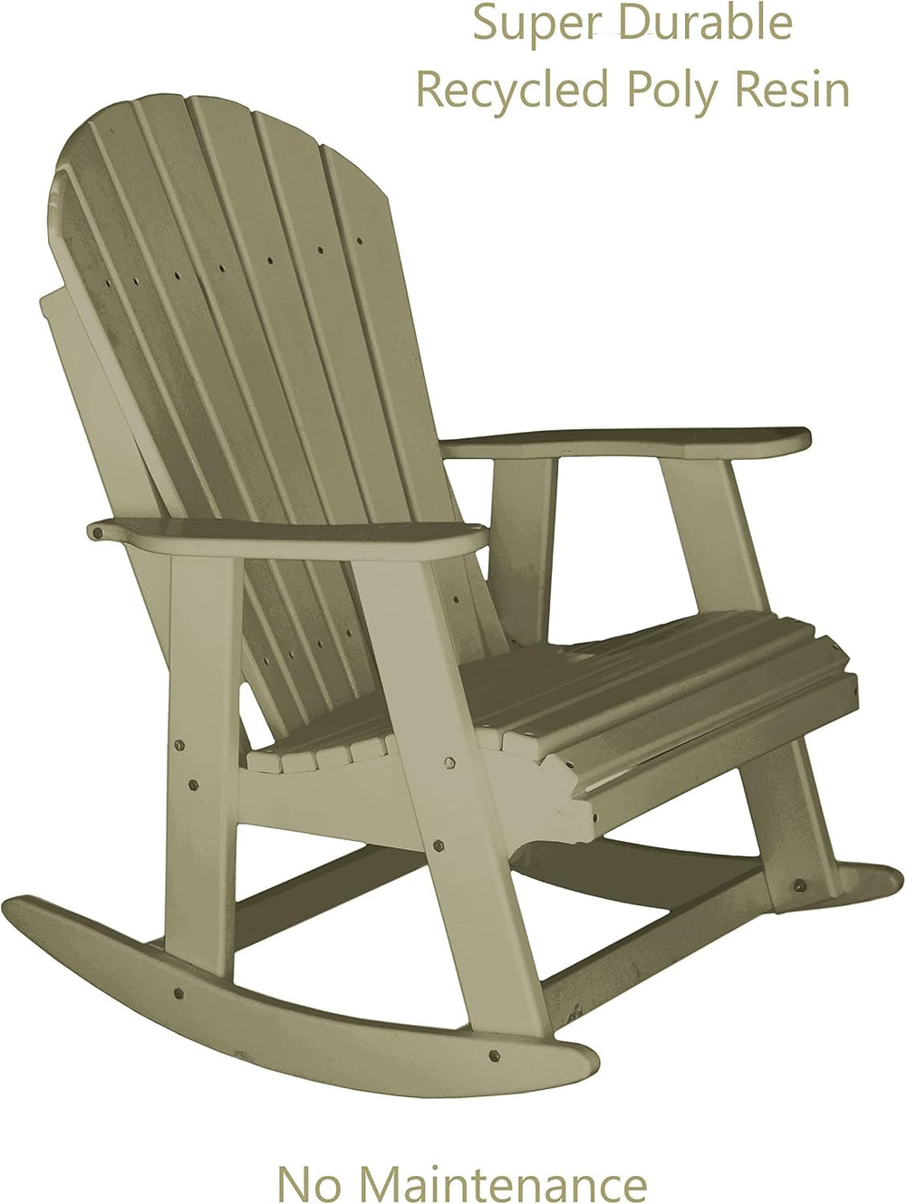 Phat Tommy Outdoor Rocking Chair - Adirondack Rocking Chair for Front Porch -...
