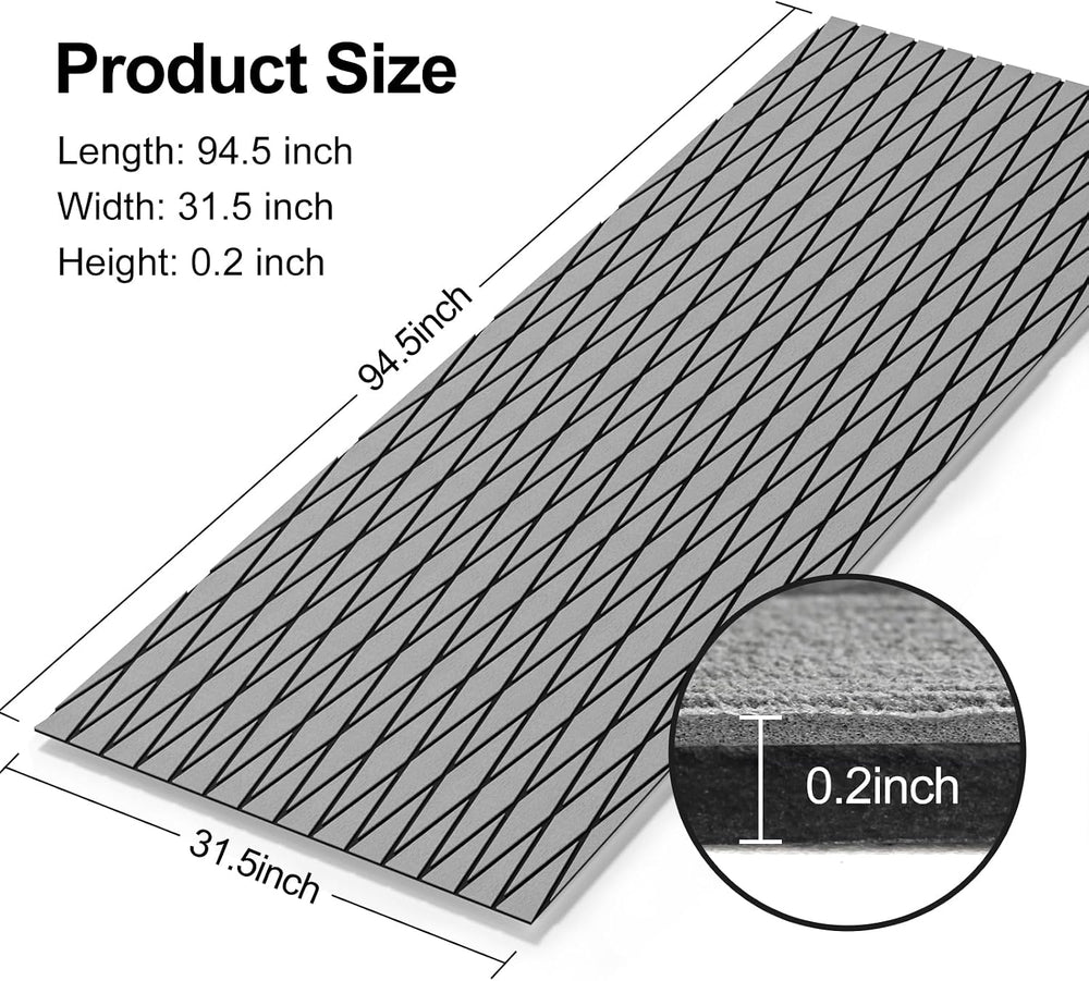 Boat Flooring EVA Foam Marine Decking, 94.5"x31.5"