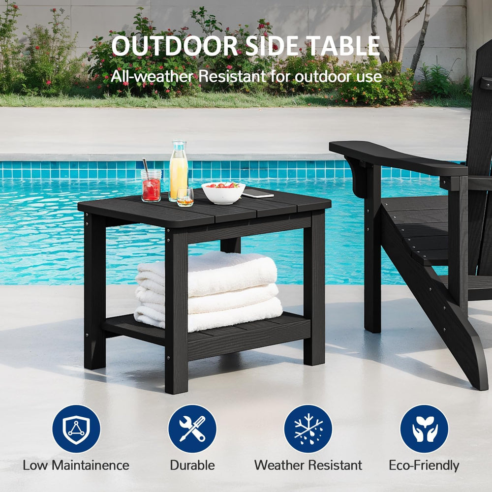 Patio Chairs Set, 3 Pieces Weatherproof HIPS Outdoor Furniture, Patio Chairs ...