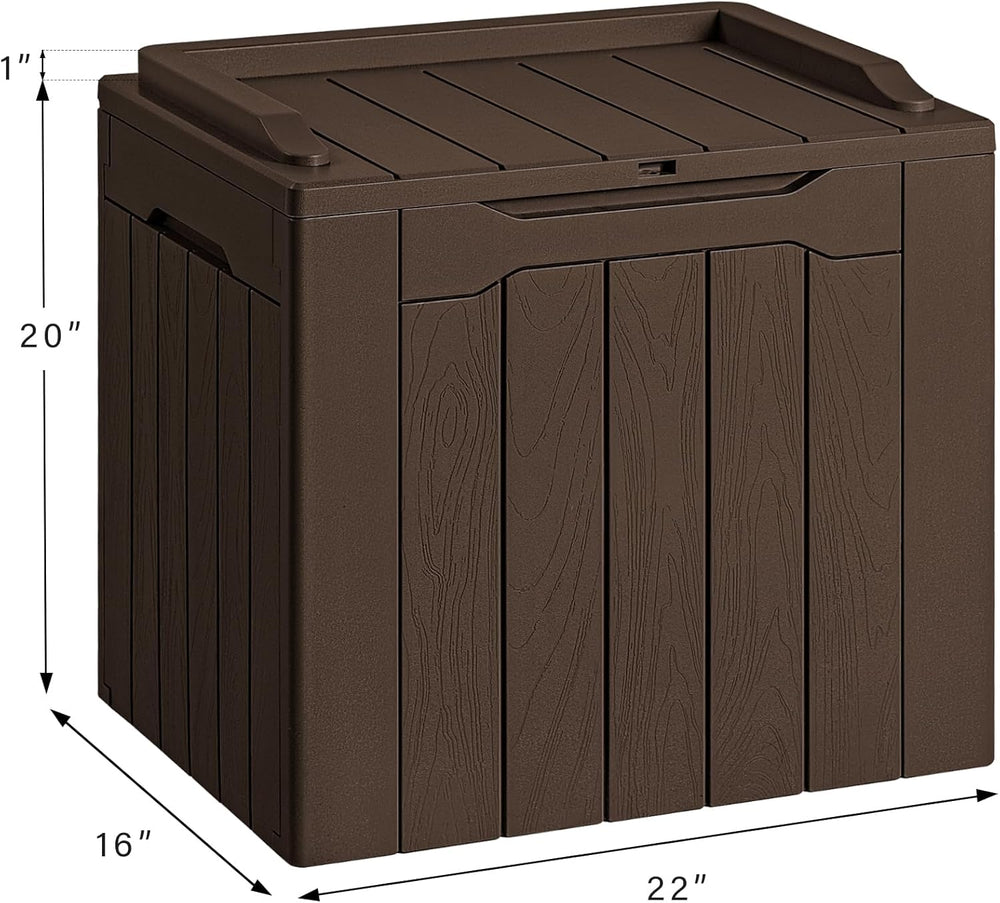 Devoko 30 Gallon Resin Deck Box Outdoor Indoor Waterproof Storage Box for Pat...