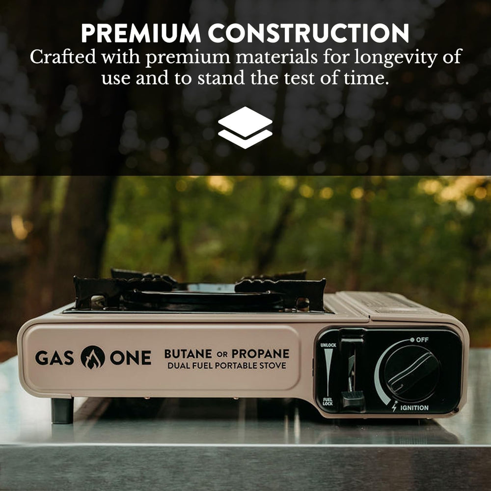 Gas One GS-3400P Propane or Butane Stove Dual Fuel Stove Portable Camping Sto...