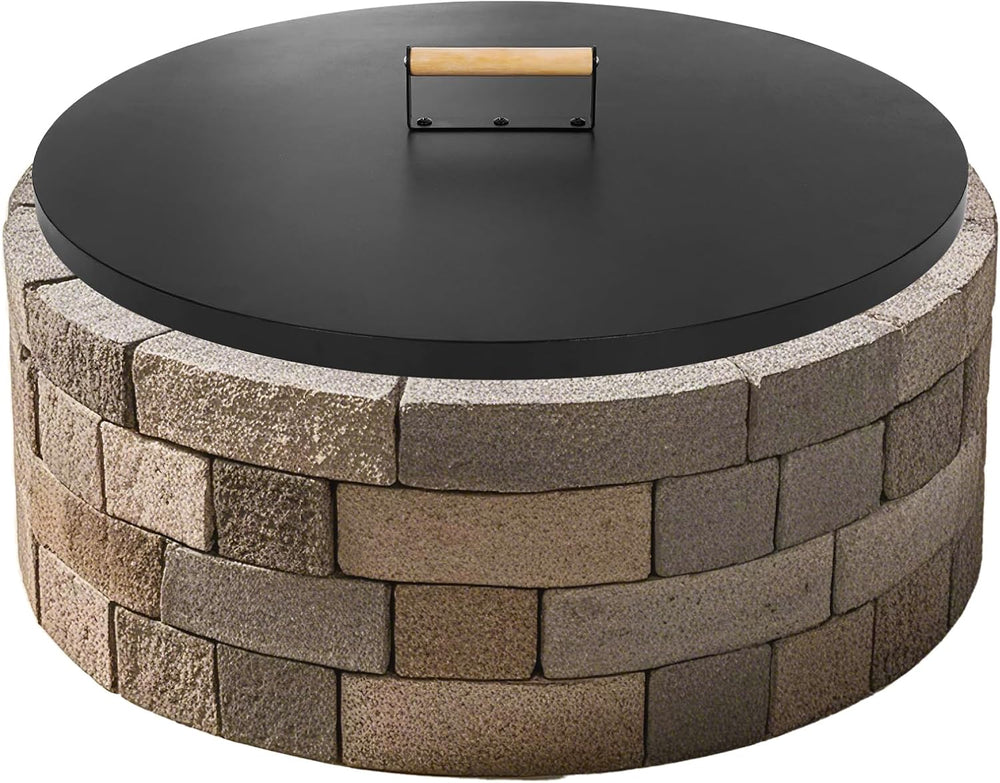 1MORE Fire Pit Lid Round 30"w/Handles,Firepit Cover,All-season Protective