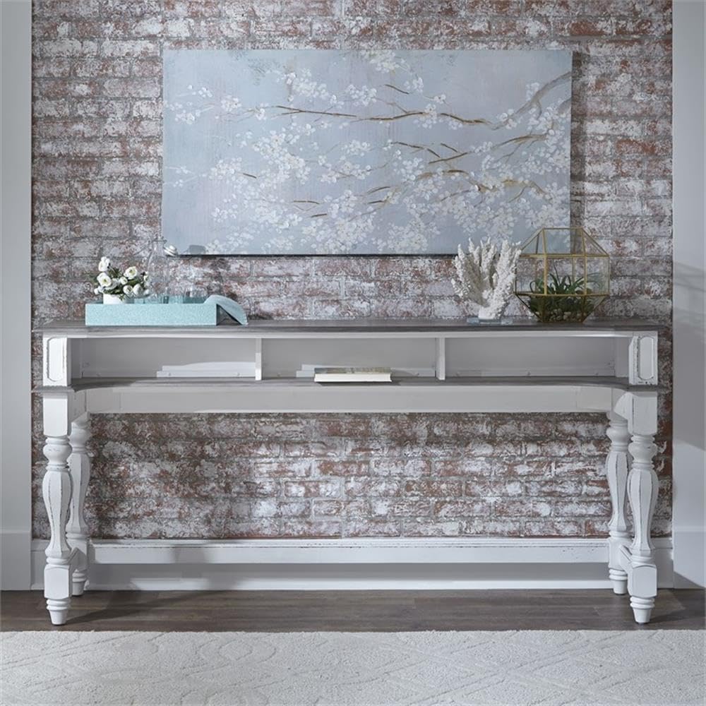 Liberty Furniture Industries Magnolia Manor Console Bar Table, W76 x D22 x H3...