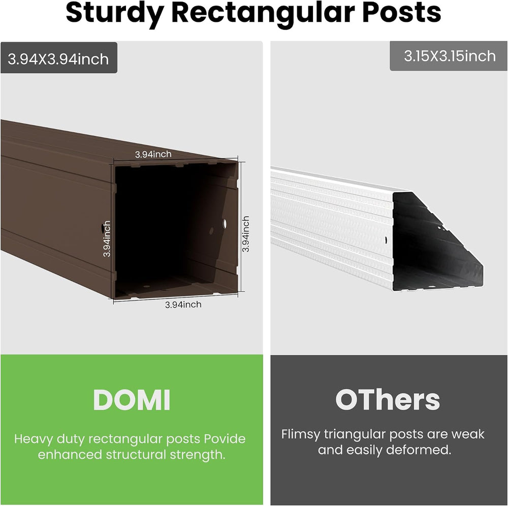 Domi Louvered Pergola 10x12, Outdoor Metal Pergola, Espresso Brown